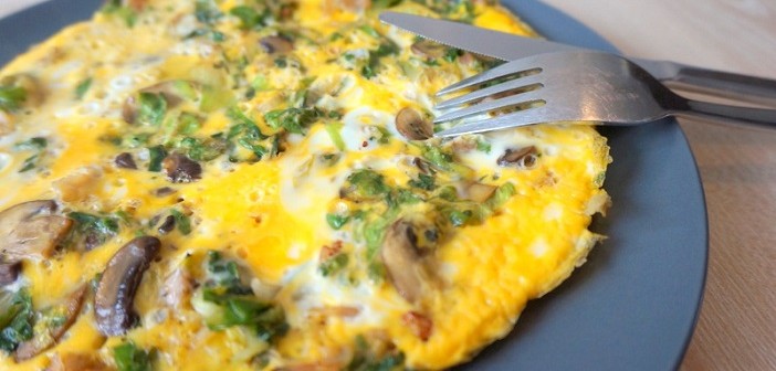 champignon andijvie frittata