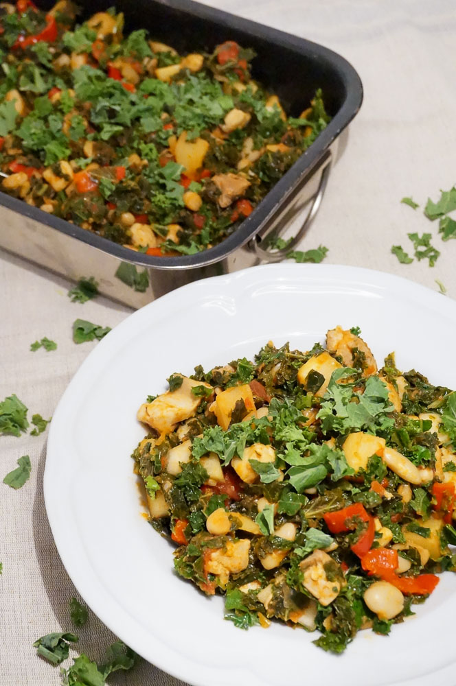 boerenkool met kip en pastinaak, boerenkool recept, zonder aardappel