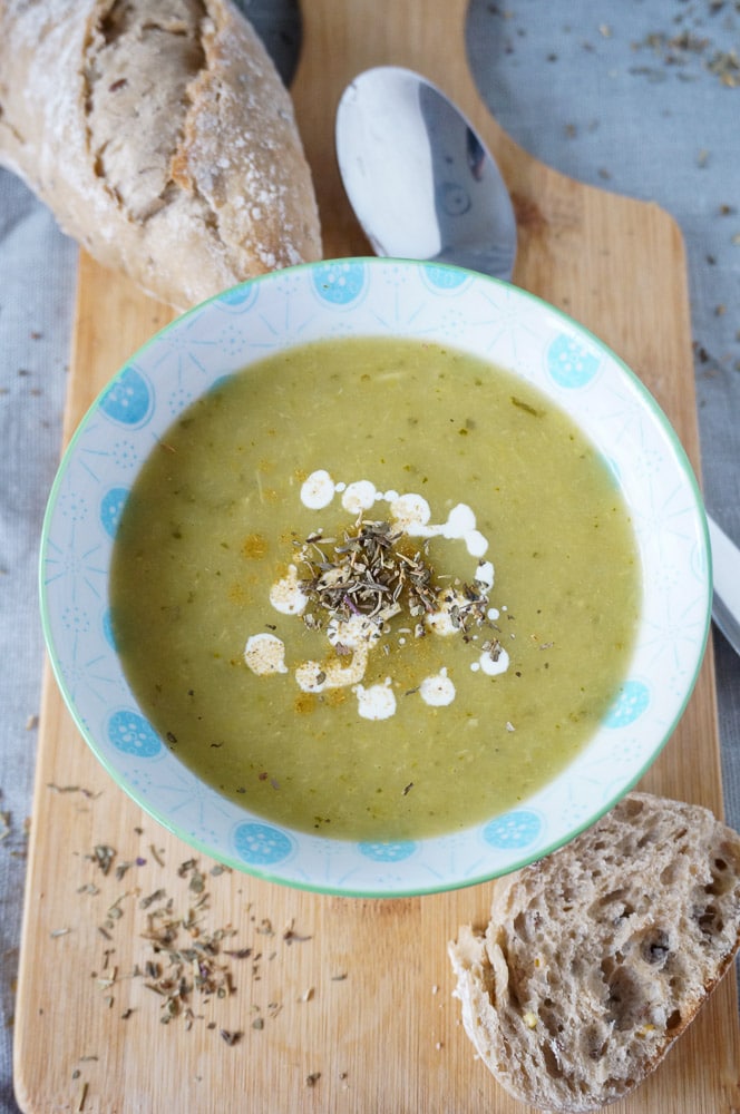 courgette preisoep, courgettesoep met prei, gezond en makkelijk recept