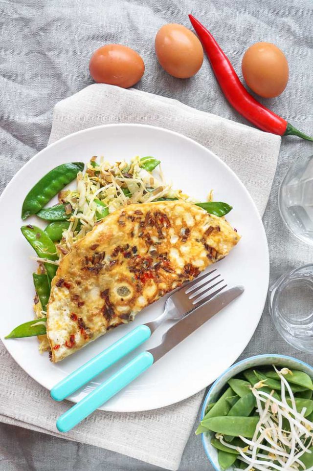 Oosterse ei wrap met roerbakgroenten Mind Your Feed