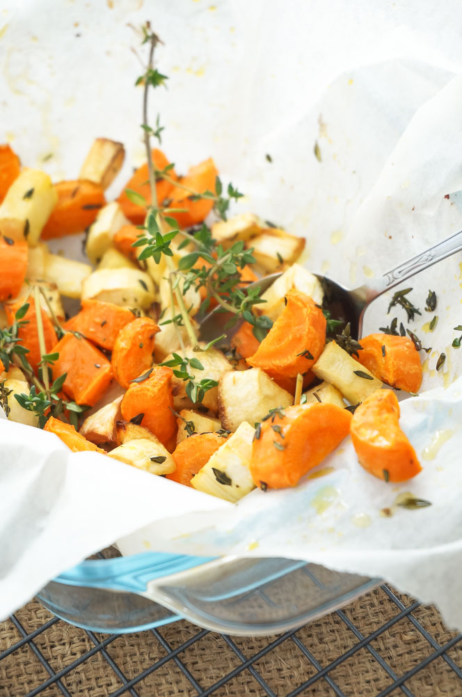 Pastinaak uit de oven, pastinaak roosteren, pastinaak en wortel uit de oven