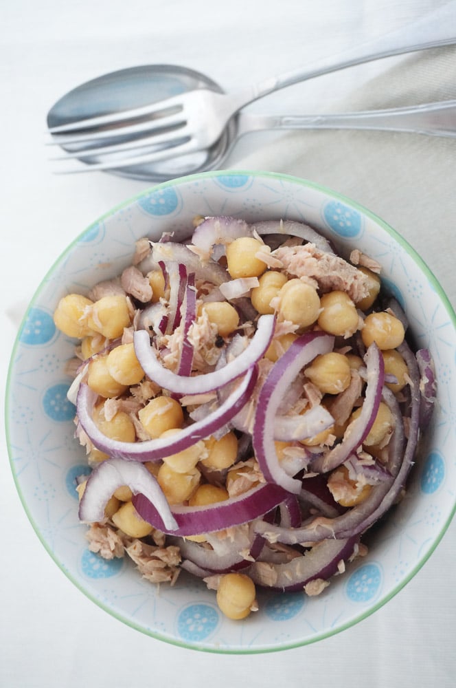 Kikkererwten tonijn salade recept