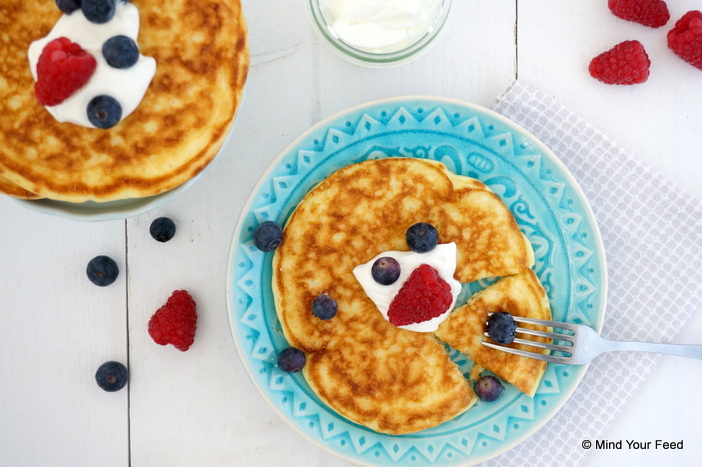 Frisse yoghurt pannenkoekjes