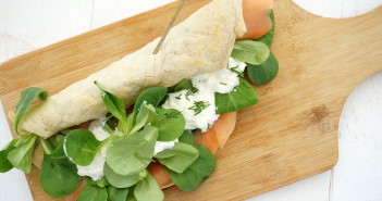 havermout wrap met zalm