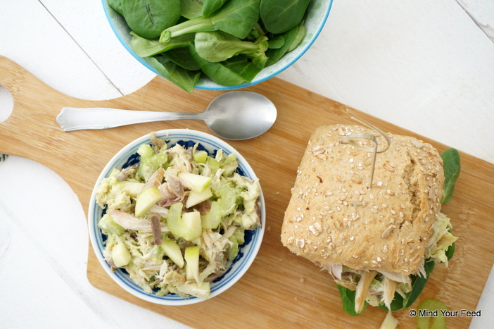 makreelsalade, makreelsalade, makreelsalade maken, toast, brood, met appel en avocado, broodje makreelsalade paasbrunch recepten