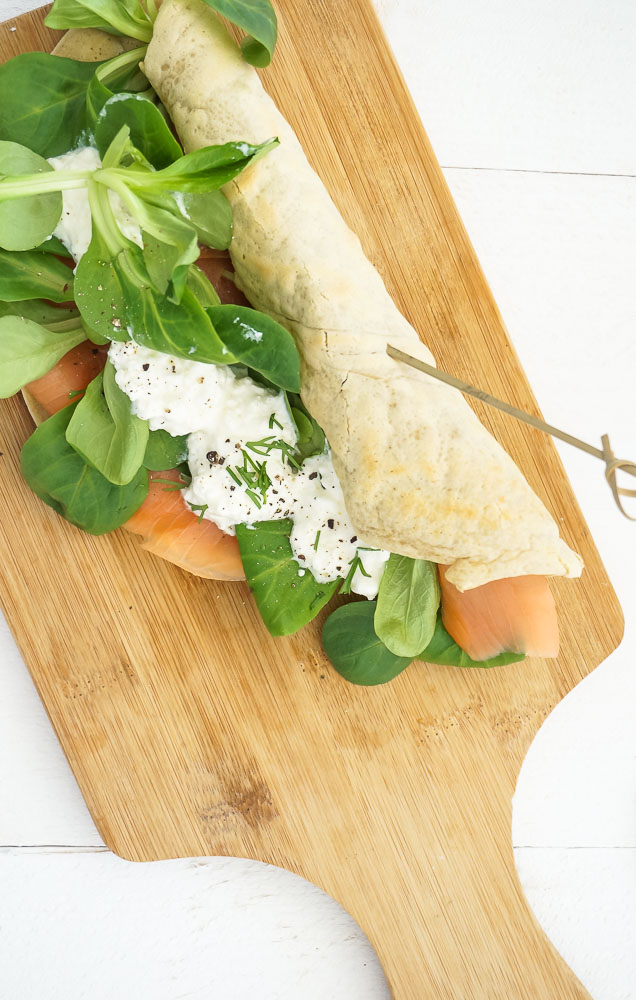 havermout wraps met zalm, zelf havermout wraps maken