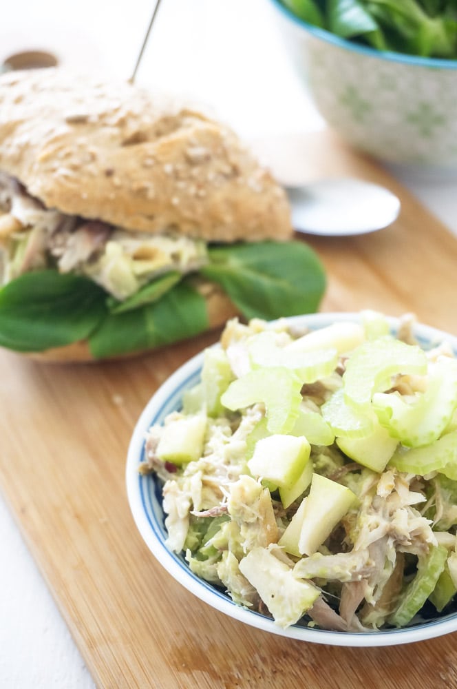 makreelsalade, makreelsalade maken, toast, brood, met appel en avocado, broodje makreelsalade