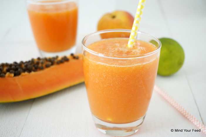 Papaya smoothie - Mind Your Feed