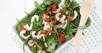 Salade met garnalen en zeekraal Salade met garnalen en zeekraal