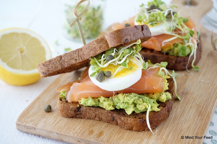 sandwich zalm avocado