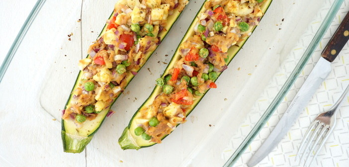 gevulde courgette met tonijn