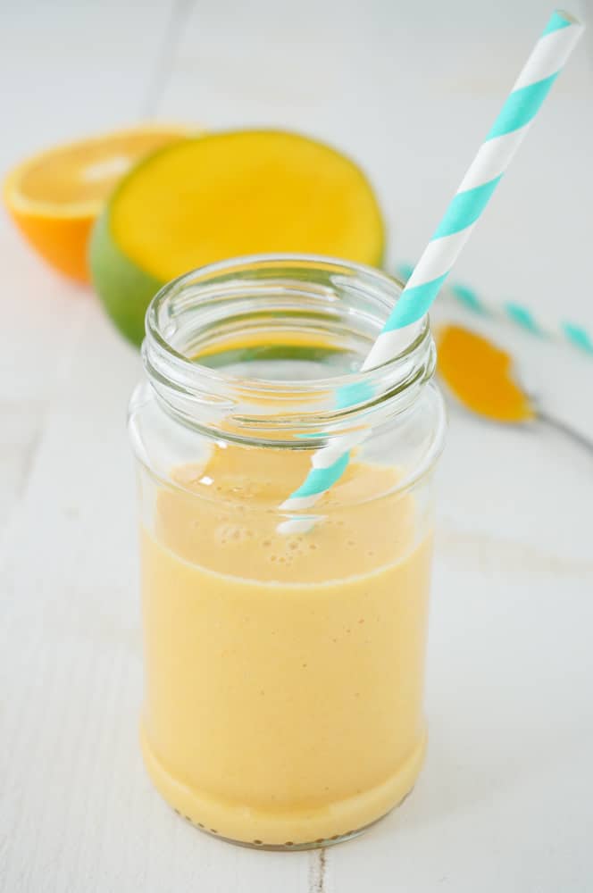 pompoen mango smoothie, pompoen smoothie, recept, gezonde smoothie, herfst smoothie, pompoensap