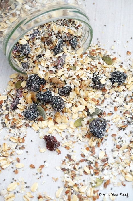 zelf muesli maken, muesli zonder suiker, oven recept