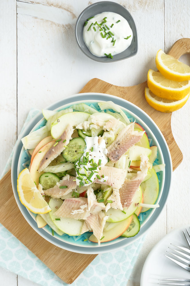 salade venkel appel gerookte forel