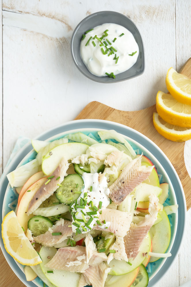 salade venkel appel gerookte forel