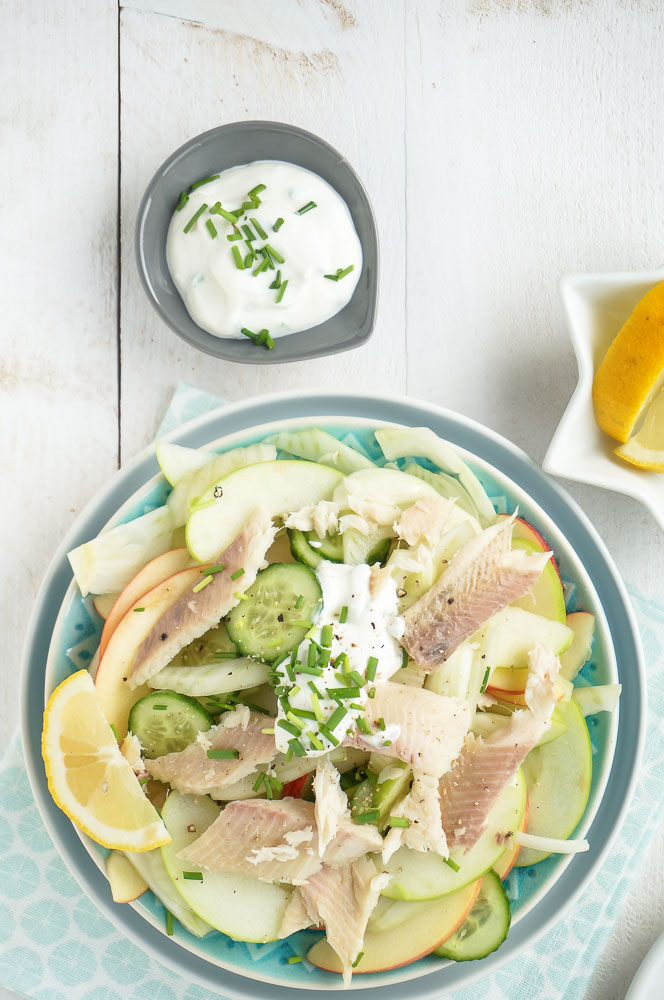 salade venkel appel gerookte forel