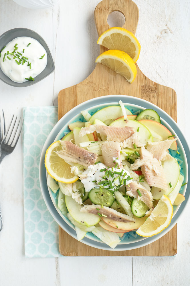 salade venkel appel gerookte forel