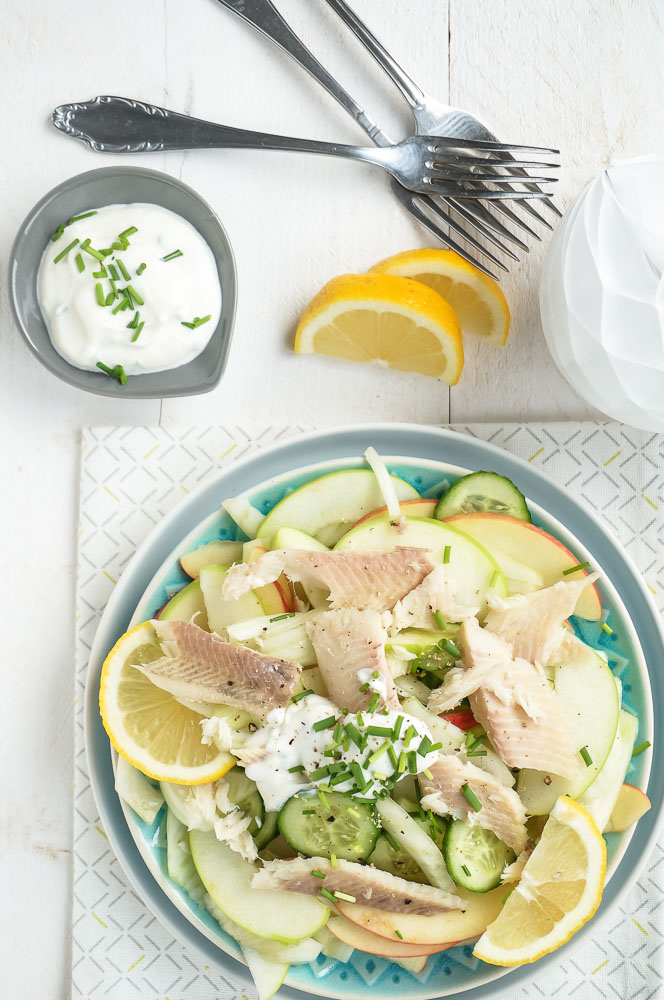 salade venkel appel gerookte forel