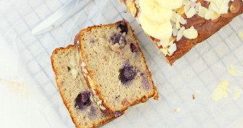 bananenbrood met blauwe bessen