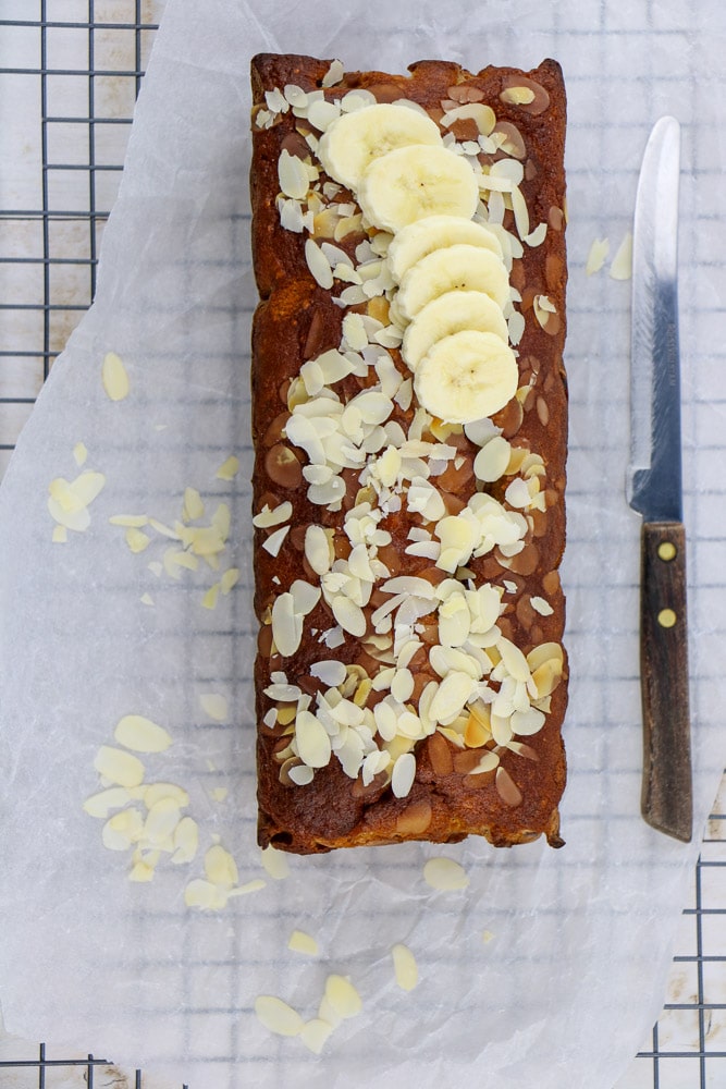 bananenbrood met blauwe bessen, gezond recept, gezonde tussendoortjes, glutenvrij bananenbrood