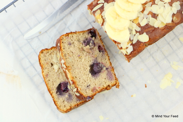 bananenbrood met blauwe bessen