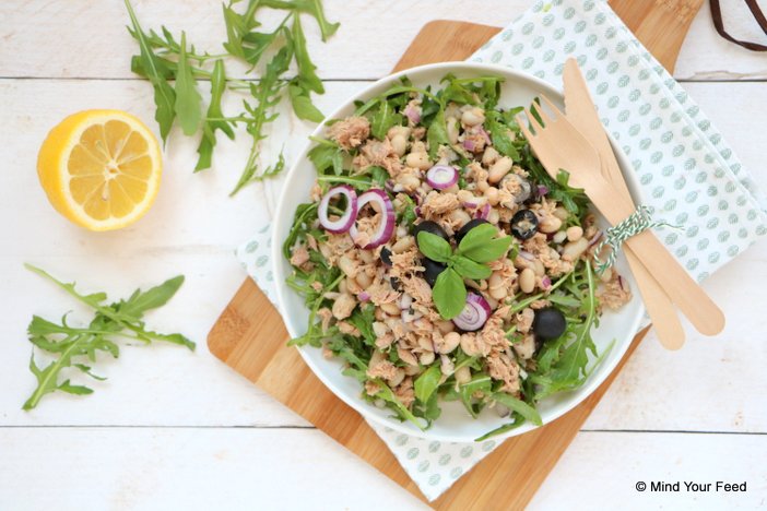 witte bonensalade met tonijn