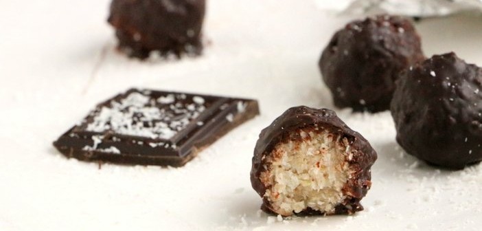chocoballetjes met kokos en noten