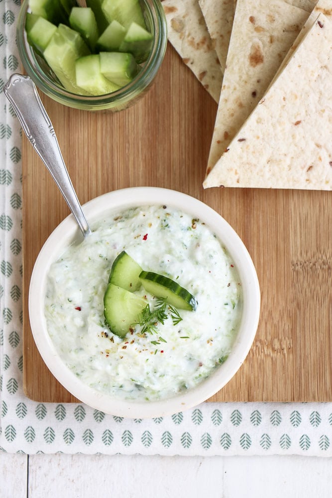 tzatziki, tzatziki recept, gezonde tzatziki, tzatziki maken, zelf gezonde tzatziki maken