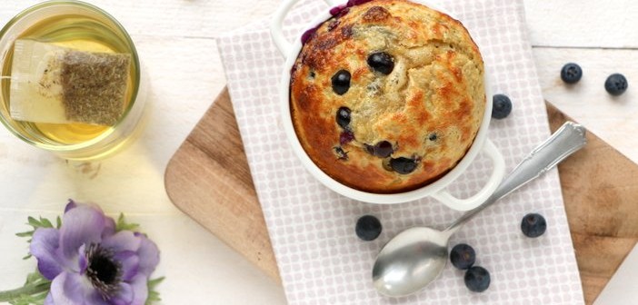 clafoutis met blauwe bessen