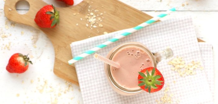 ontbijtsmoothie met havermout en aardbei (2)
