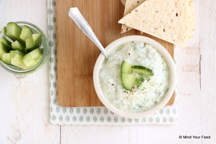 tzatziki, tzatziki recept, gezonde tzatziki, tzatziki maken, zelf gezonde tzatziki maken