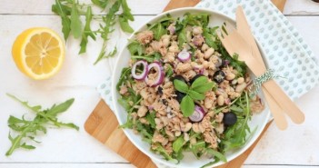 Witte bonensalade met tonijn Witte bonensalade met tonijn