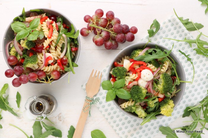 pasta salade met broccoli