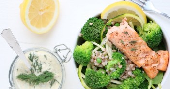 Boekweitsalade met broccoli en zalm boekweitsalade
