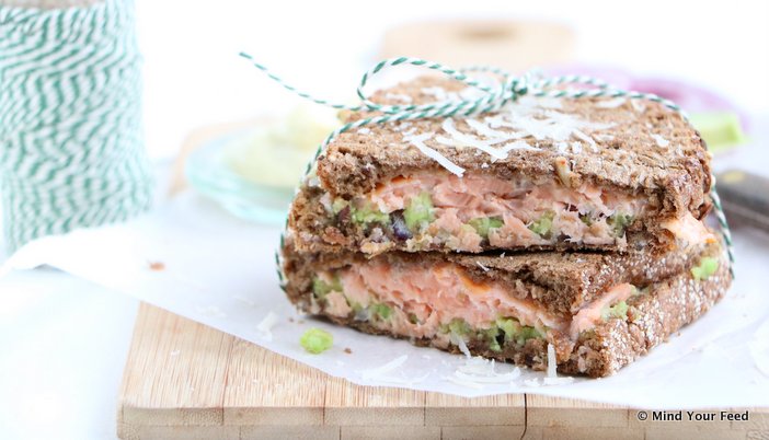 tosti met gerookte zalm