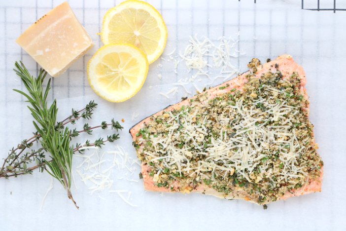 zalm met Italiaanse kruidenkorst