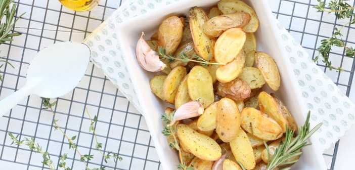 Italiaanse geroosterde aardappels, aardappels uit de oven, aardappeltjes uit de oven, Italiaanse kruiden, krieltjes uit de oven