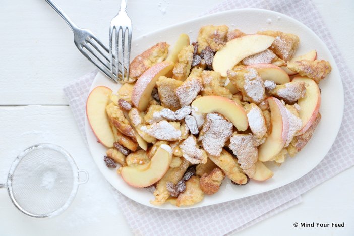 Oostenrijkse kaiserschmarrn, traditioneel recept, zelf kaiserschmarren maken, Oostenrijkse pannenkoeken