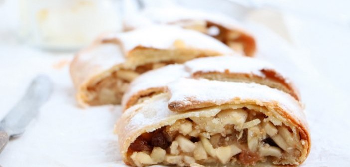 apfelstrudel, recept om zelf klassieke apfelstrudel te maken, Oostenrijks recept