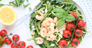 courgette spaghetti met groene pesto