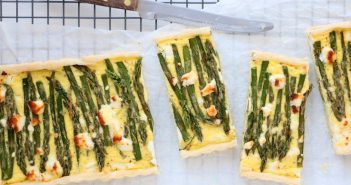 quiche met groene asperges