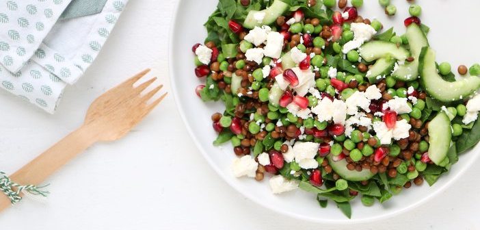 linzensalade met feta