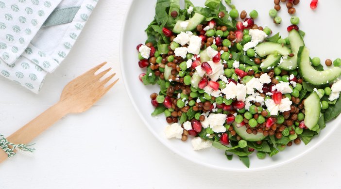 linzensalade met feta