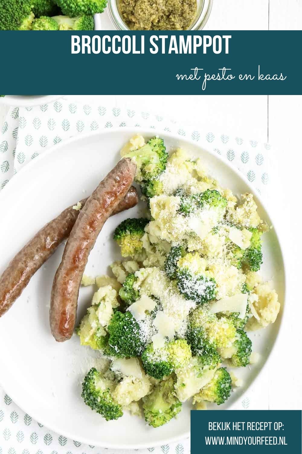 broccolistamppot, broccoli stamppot met pesto en kaas, makkelijke stamppot met broccoli