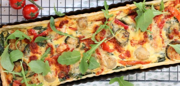 Italiaanse quiche met gegrilde groenten