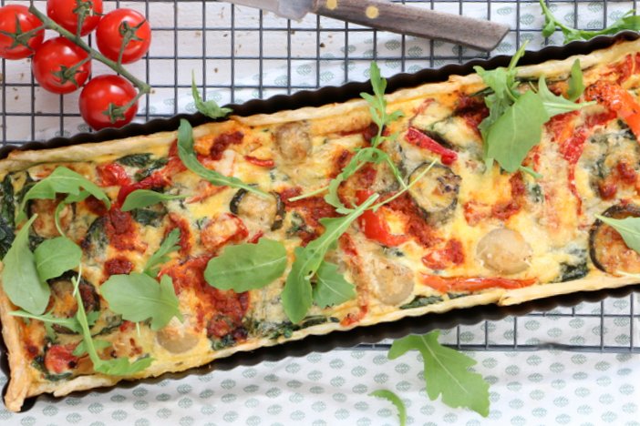 Italiaanse Quiche Met Gegrilde Groenten En Pesto Mind Your