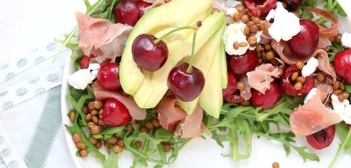 linzensalade met geitenkaas