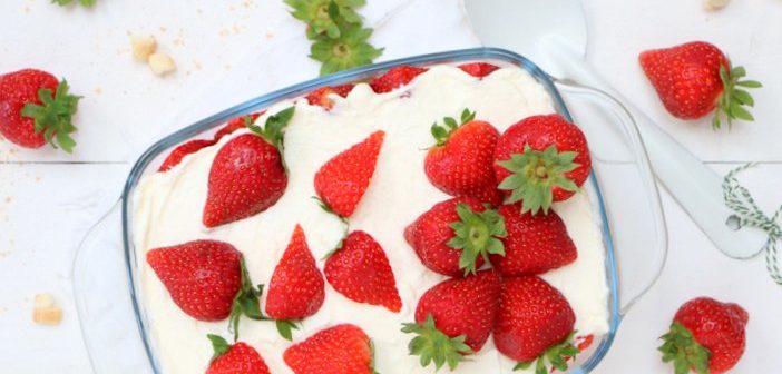 tiramisu met aardbeien en prosecco