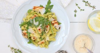 pasta pesto met gegrilde kip. Kip recepten met pasta