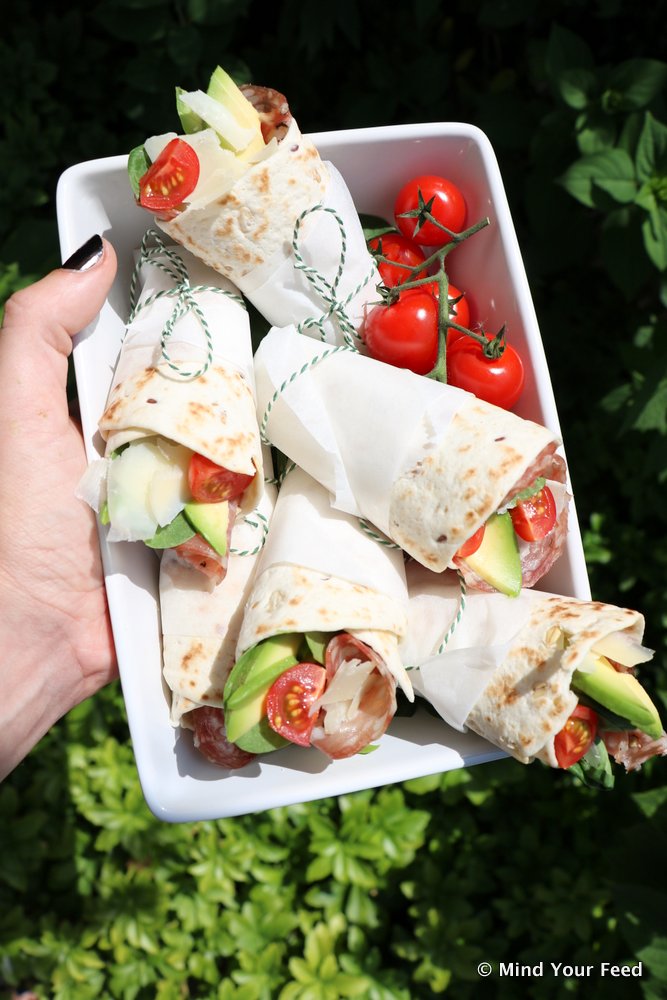 picknick recepten, picknick wraps